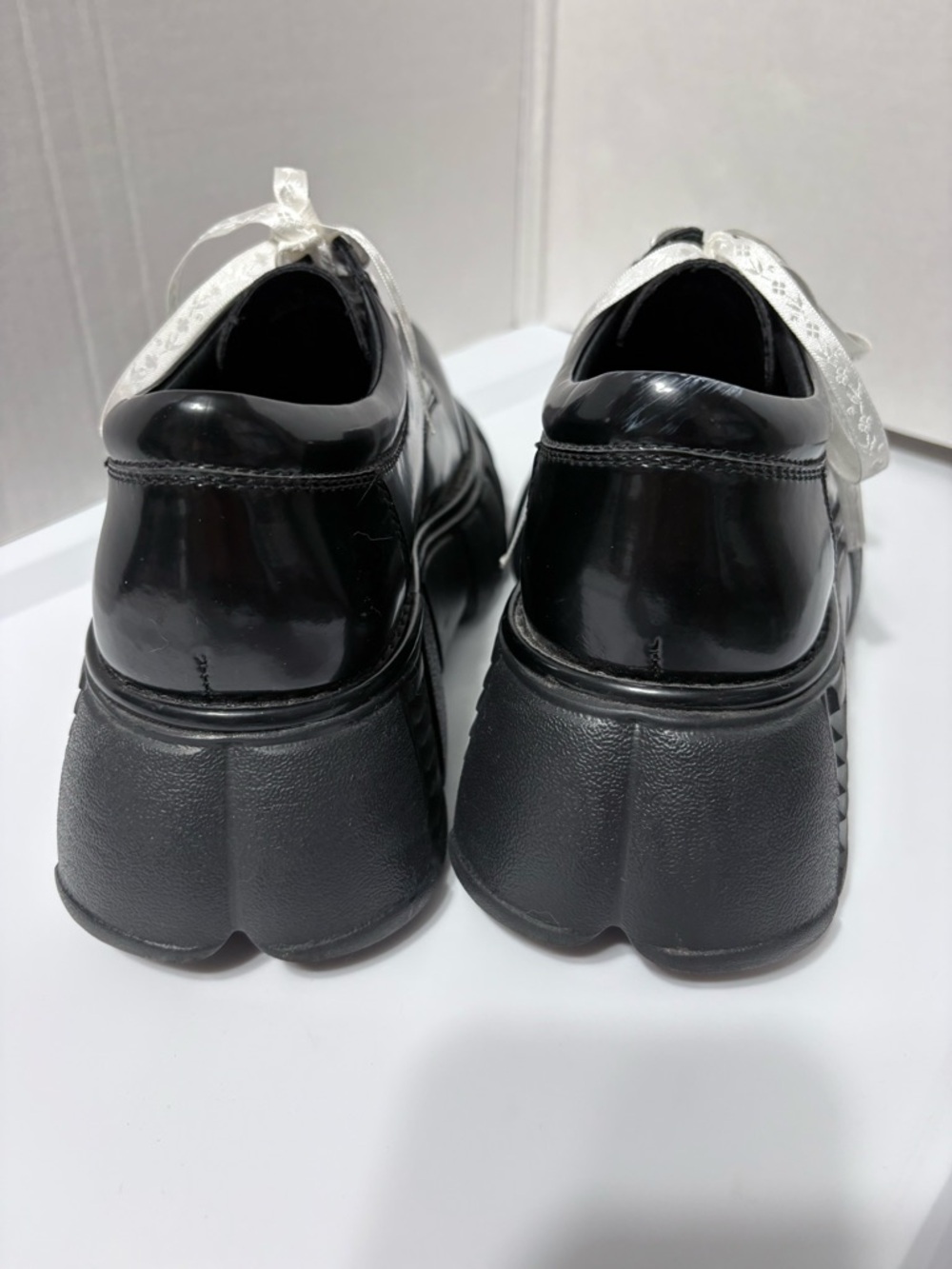 Jeffrey Campbell Black Barge Chunky Platform Oxford Shoes  Lace Up Punk Grunge 9 - Picture 6 of 16